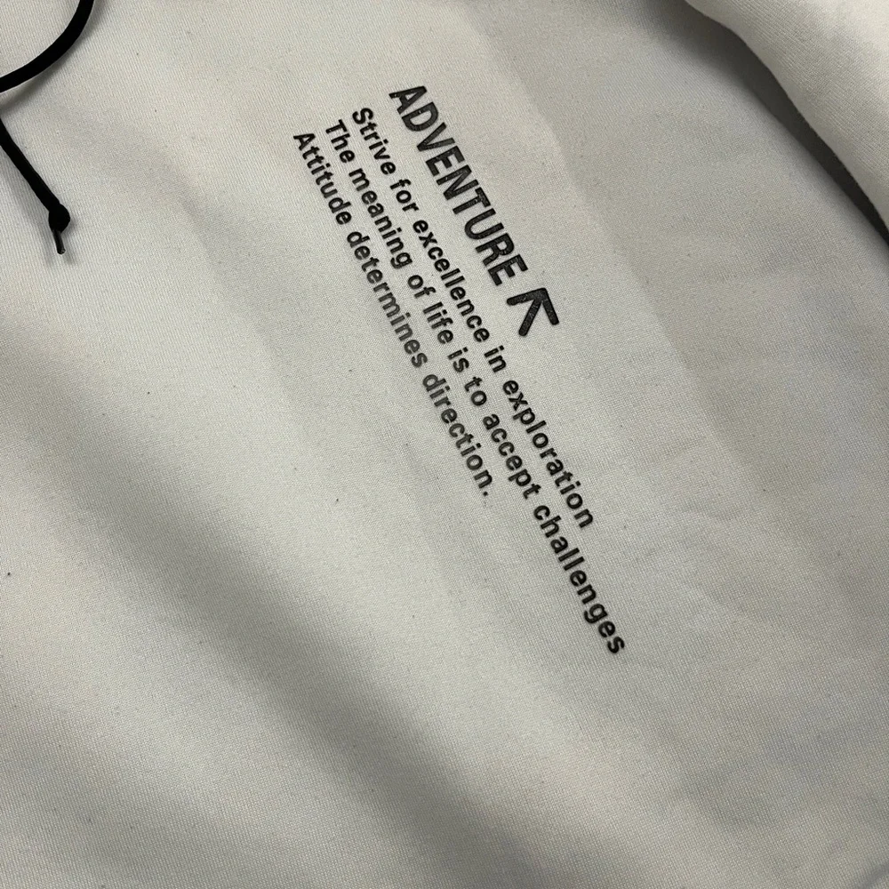 Adventure White and Black Hoodie by Shein - Picture 3 of 7